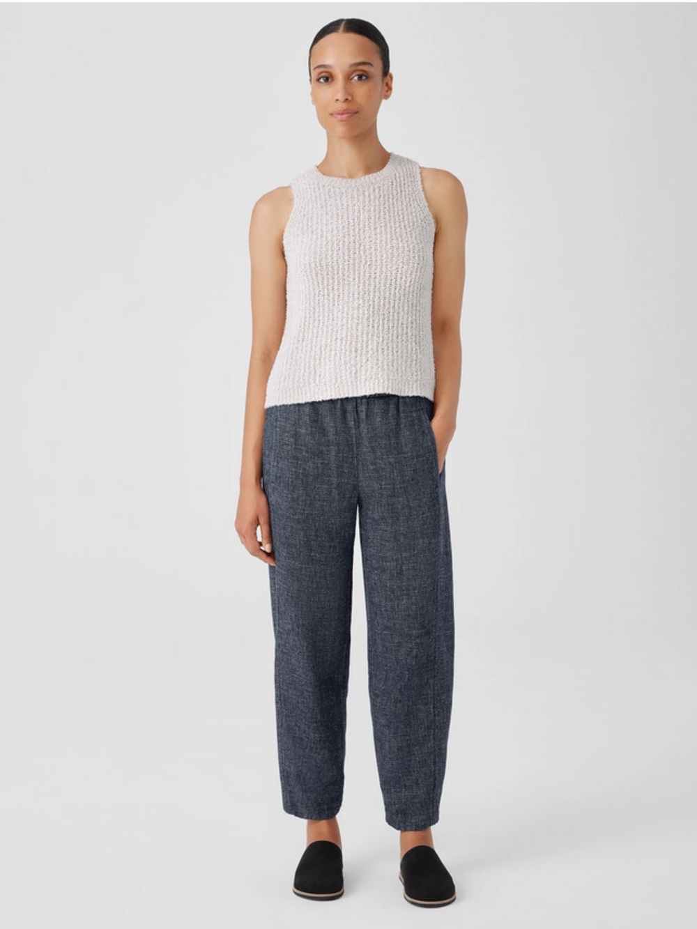 NWT Eileen Fisher Tweedy Hemp Cotton Lantern Pant